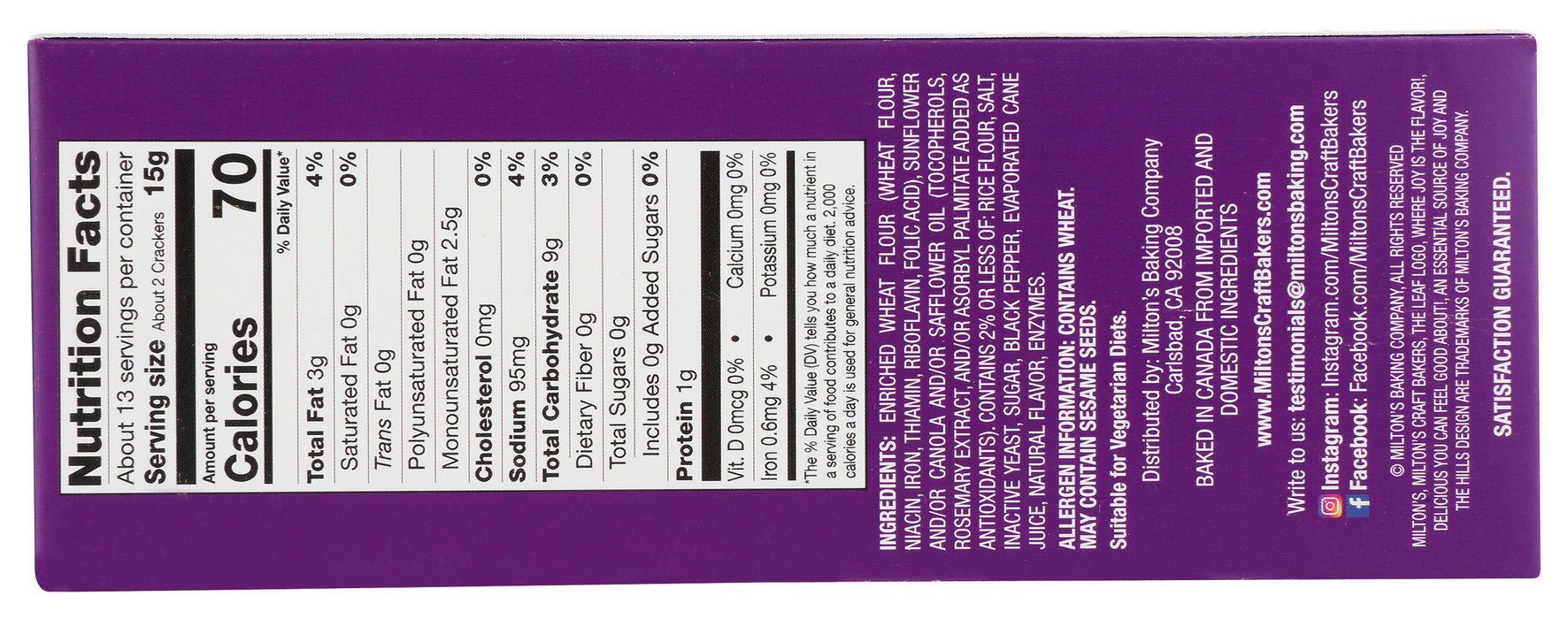 Gourmet Crackers, Salt & Pepper, 6.8 oz