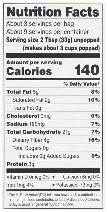 Gourmet Popcorn, Natural, 3 bag / 10.5 oz