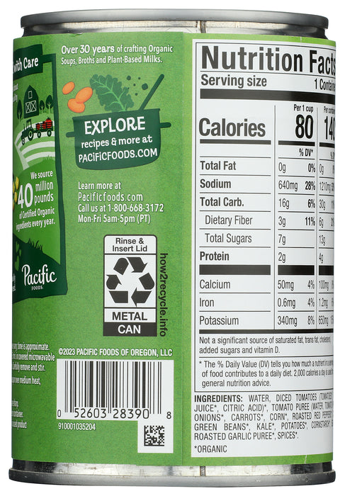 Hearty Vegetable Soup, Org, 16.3 oz