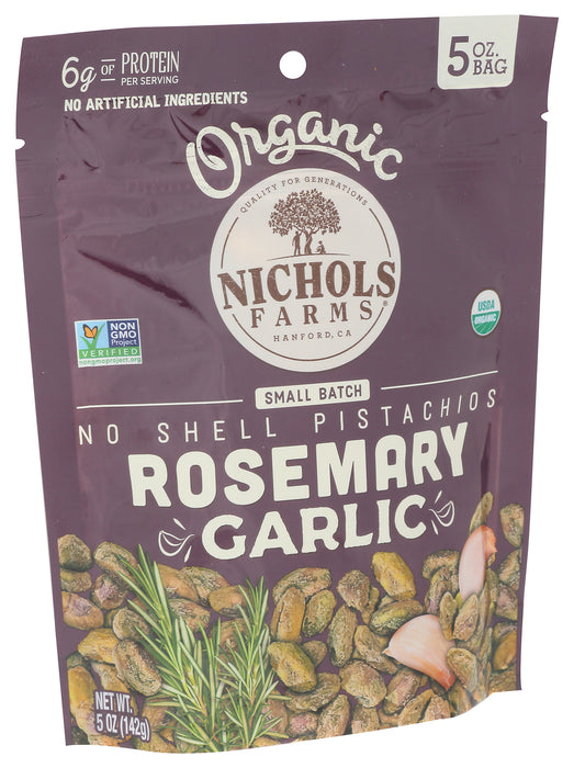 No Shell Pistachios, Rosemary Garlic, Org, 5 oz