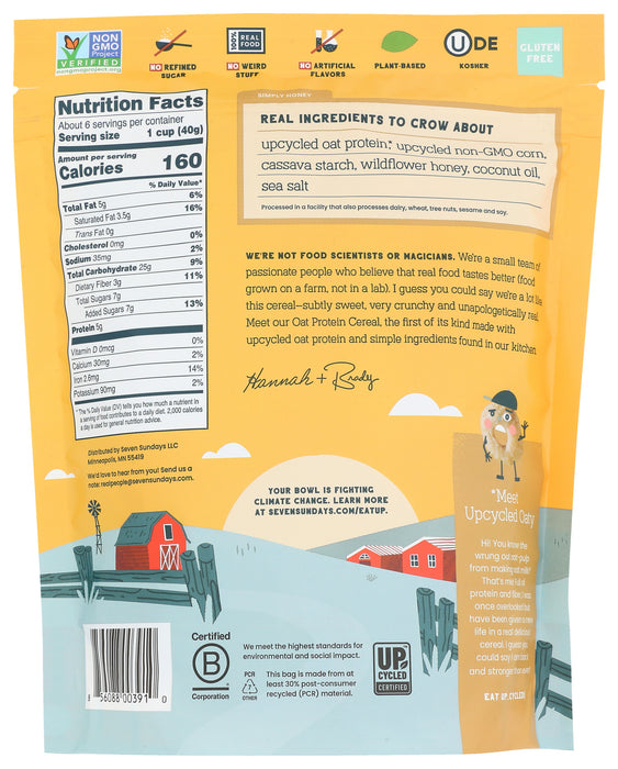 Oat Protein Cereal, Simply Honey, 8 oz