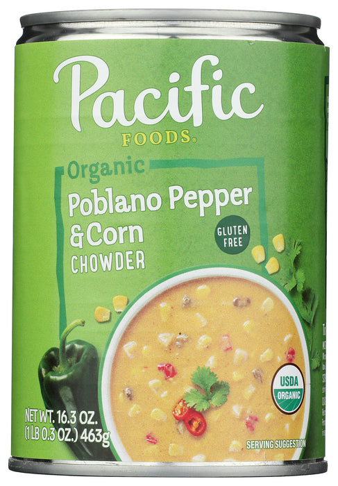 Poblano Pepper & Corn Chowder, Org, 16.3 oz