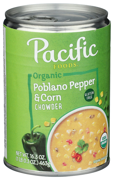 Poblano Pepper & Corn Chowder, Org, 16.3 oz