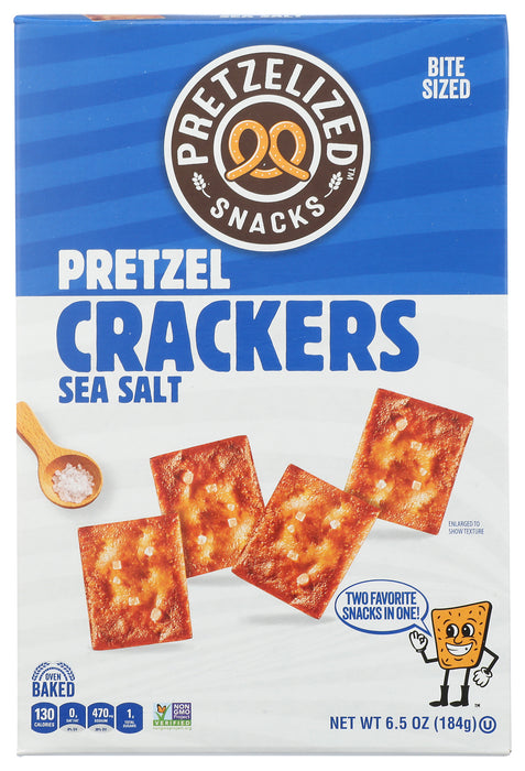 Pretzel Crackers, Sea Salt, 6.5 oz