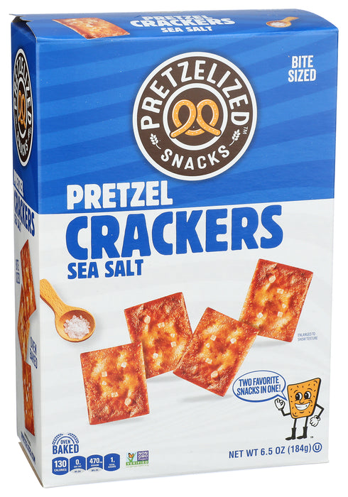 Pretzel Crackers, Sea Salt, 6.5 oz