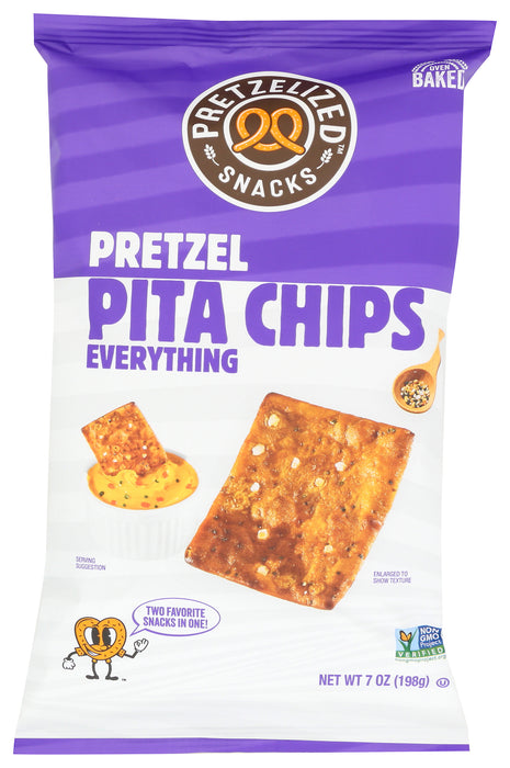 Pretzel Pita Chips, Everything, 7 oz