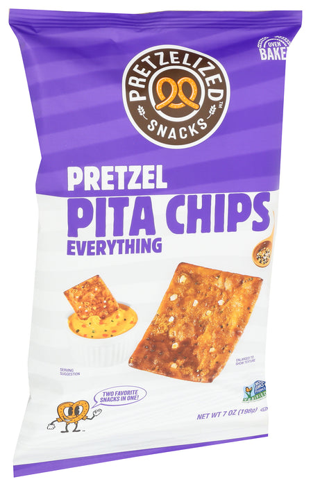 Pretzel Pita Chips, Everything, 7 oz