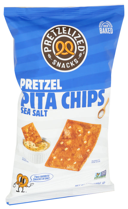 Pretzel Pita Chips, Sea Salt, 7 oz
