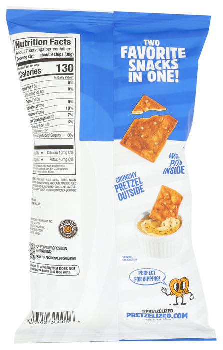 Pretzel Pita Chips, Sea Salt, 7 oz