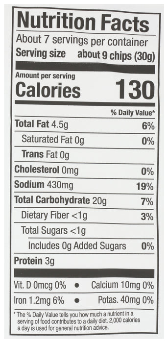 Pretzel Pita Chips, Sea Salt, 7 oz