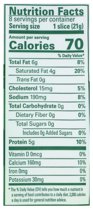 Provolone Cheese, Sliced Org, 6 oz