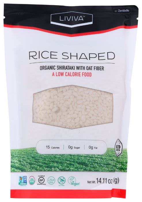 Rice Shaped Shirataki Pasta with Oat Fiber, GF Org, 14.11 oz