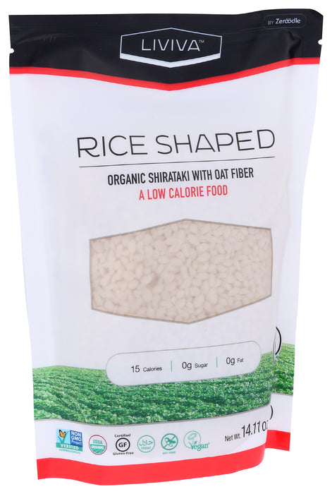 Rice Shaped Shirataki Pasta with Oat Fiber, GF Org, 14.11 oz