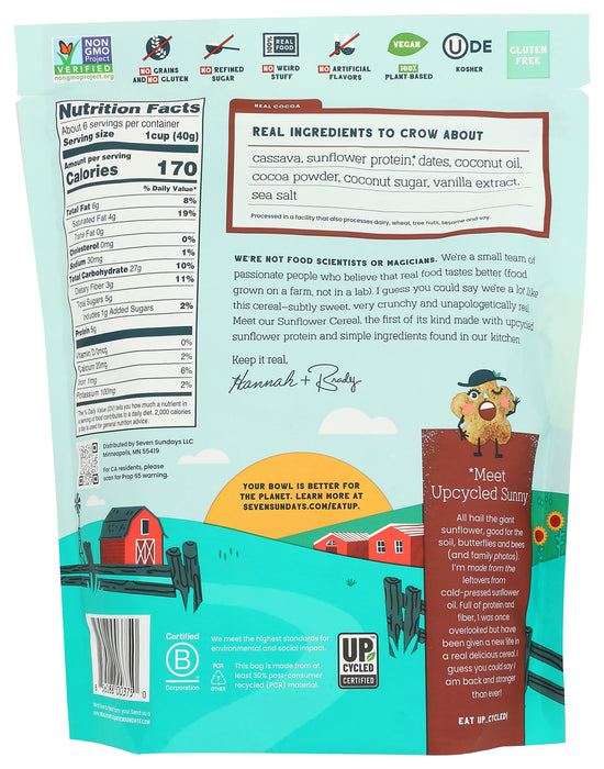 Sunflower Grain Free Cereal, Cocoa, 8 oz