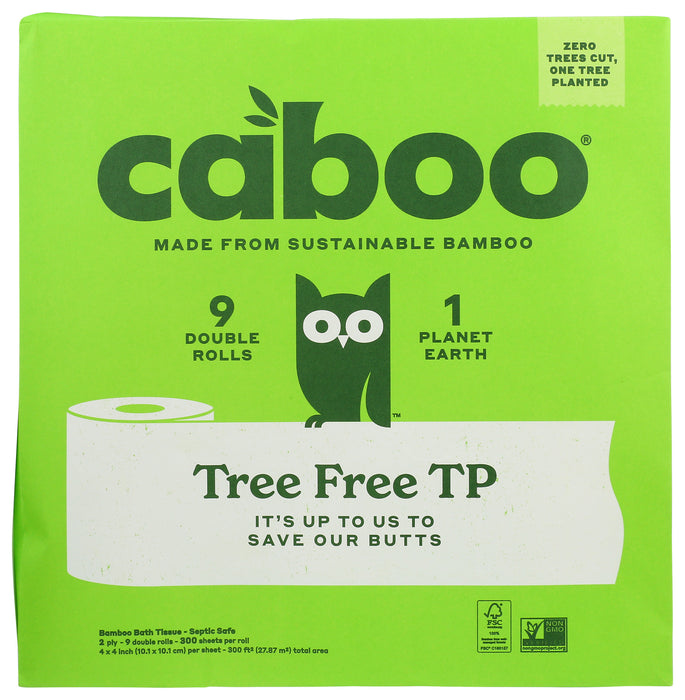 Tree Free TP, 2 ply 300 sheets, 9 roll