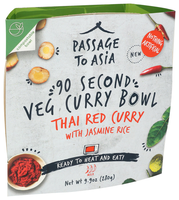 Veg Curry Bowl, Thai Red Curry w/ Rice, 9.9 oz