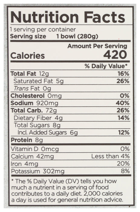 Veg Curry Bowl, Thai Red Curry w/ Rice, 9.9 oz