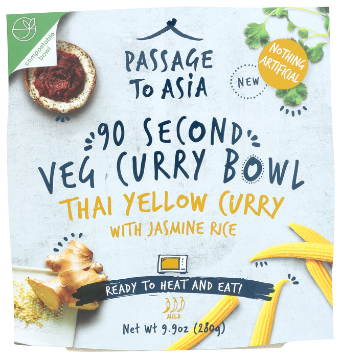 Veg Curry Bowl, Thai Yellow Curry w/ Rice, 9.9 oz