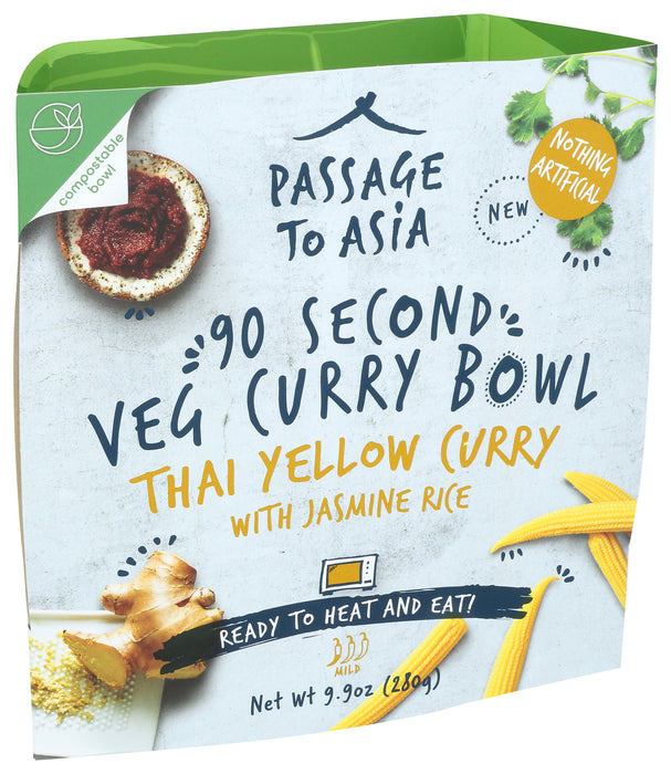 Veg Curry Bowl, Thai Yellow Curry w/ Rice, 9.9 oz