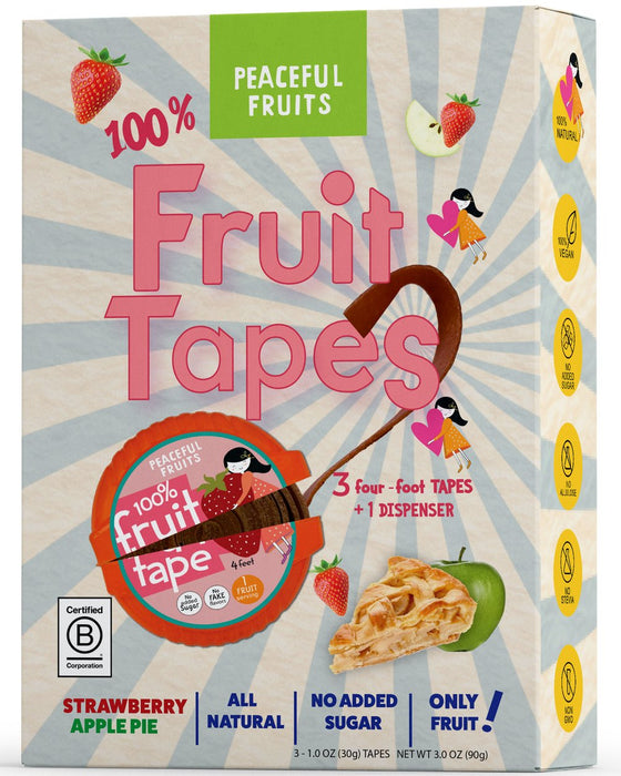 Fruit Tapes, Strawberry + Apple Pie, 3 oz