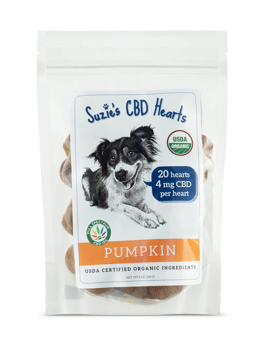 Suzie's CBD Hearts, 4mg CBD,Pumpkin, 20 ct