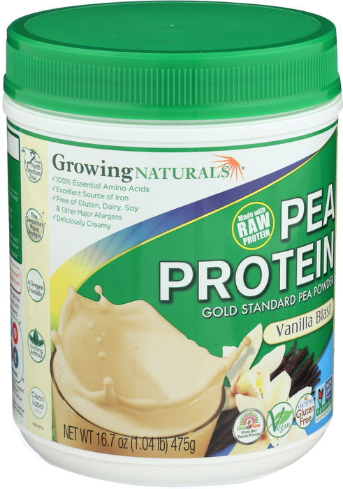 Pea Protein Powder, Vanilla, 1 lb