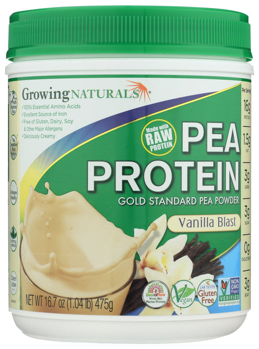 Pea Protein Powder, Vanilla, 1 lb