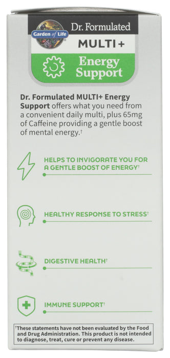 Dr. Formulated Energy & Support Multivitamin, GF, 30 cap