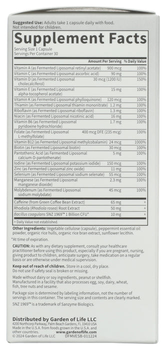 Dr. Formulated Energy & Support Multivitamin, GF, 30 cap