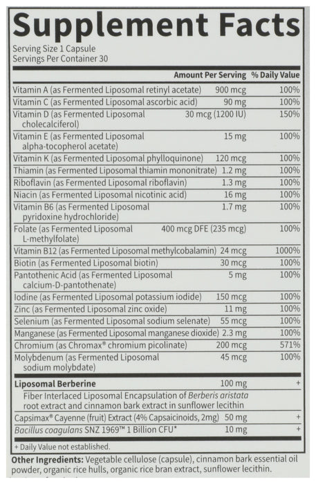 Dr. Formulated Metabolism Support Multivitamin, GF, 30 cap