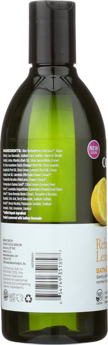 Bath & Shower Gel, Lemon, Org, 12 floz