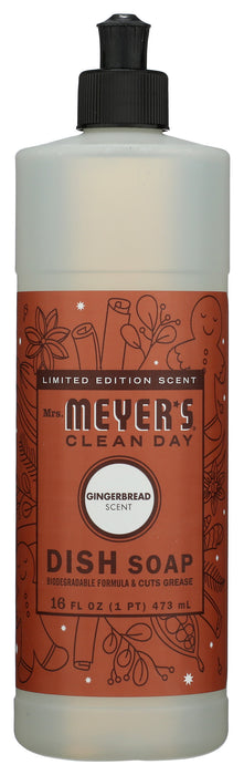 Liquid Dish Soap, Gingerbread Scent, 16 oz