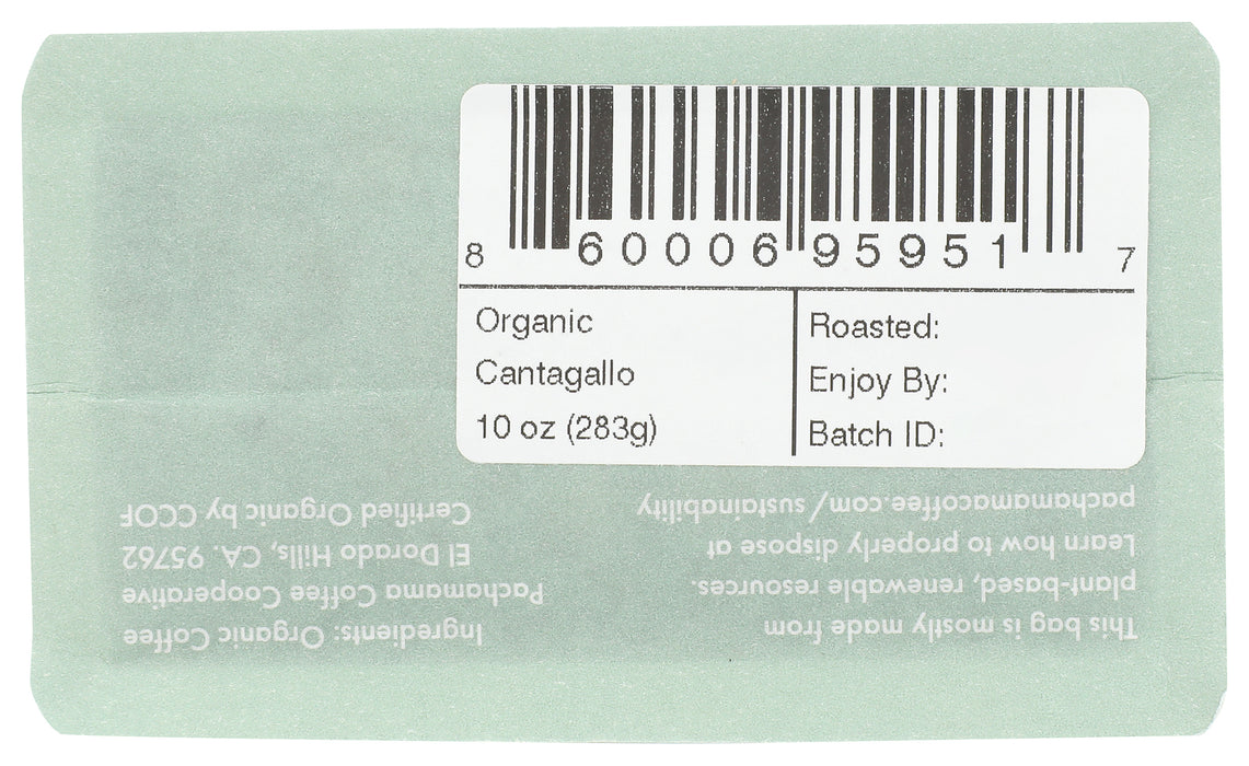 Cantagallo Whole Bean Coffee, Org 10 oz