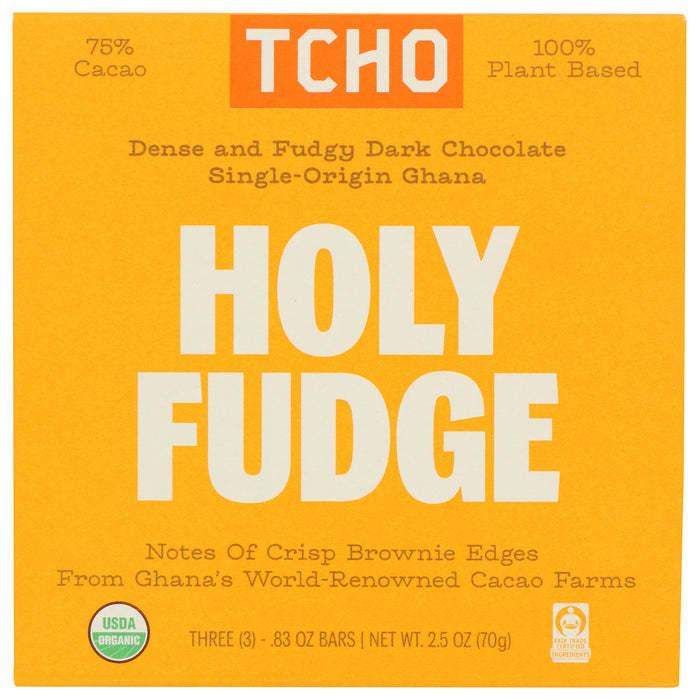 Holy Fudge Dark Chocolate Bar, FT Org, 2.5 oz