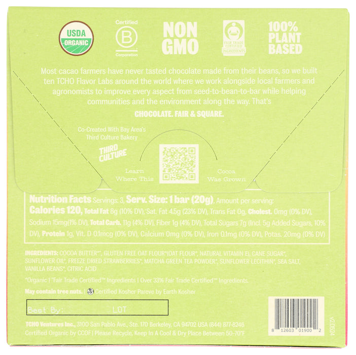 Perfect Matcha Oat Milk White Chocolate Bar, FT Org, 2.1 oz