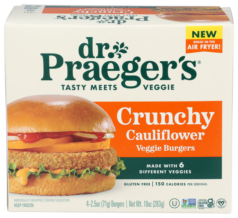 Crunchy Cauliflower Veggie Burgers, V, GF, 10 oz