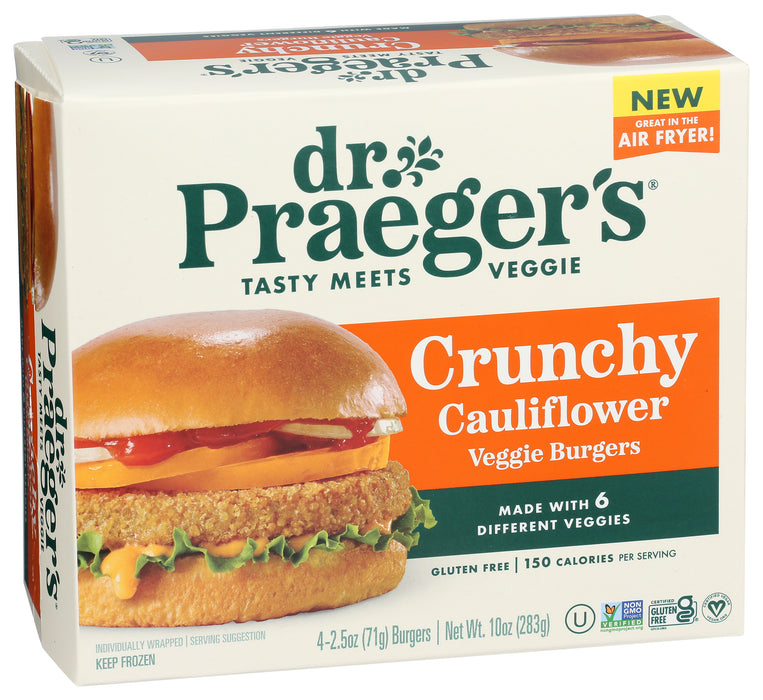 Crunchy Cauliflower Veggie Burgers, V, GF, 10 oz