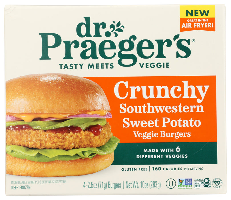 Crunchy Southwestern Sweet Potato Veggie Burger, V, GF, 10 oz