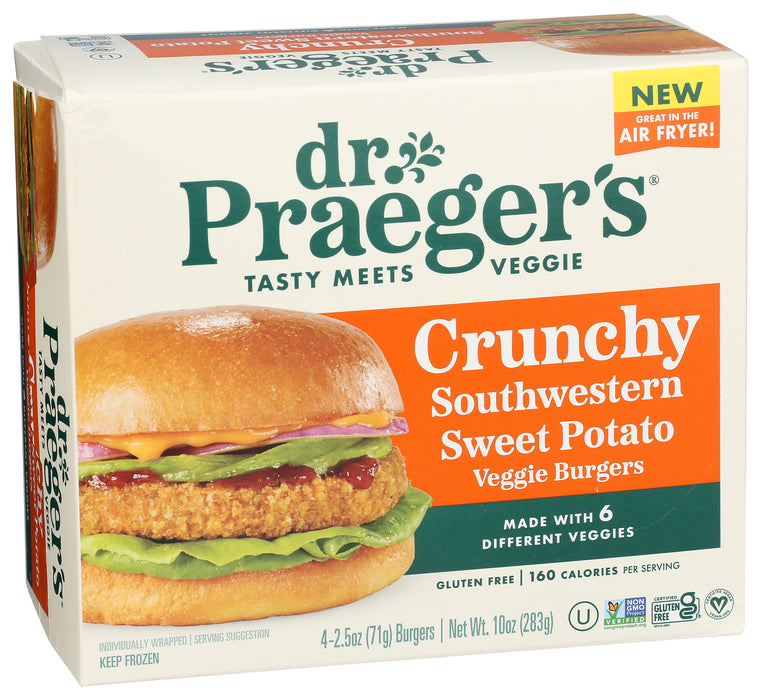 Crunchy Southwestern Sweet Potato Veggie Burger, V, GF, 10 oz