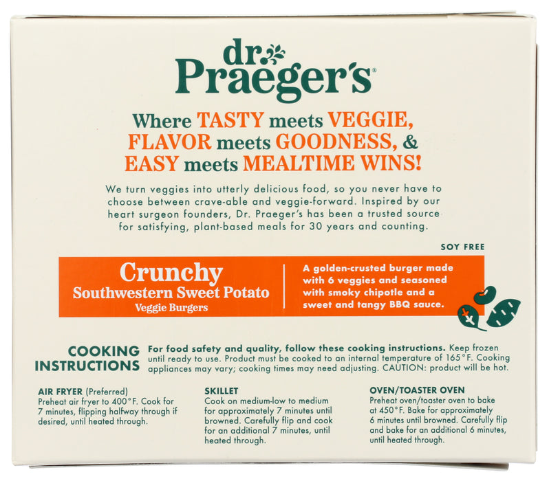 Crunchy Southwestern Sweet Potato Veggie Burger, V, GF, 10 oz