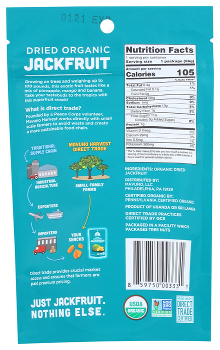 Dried Jackfruit, Org, 2 oz