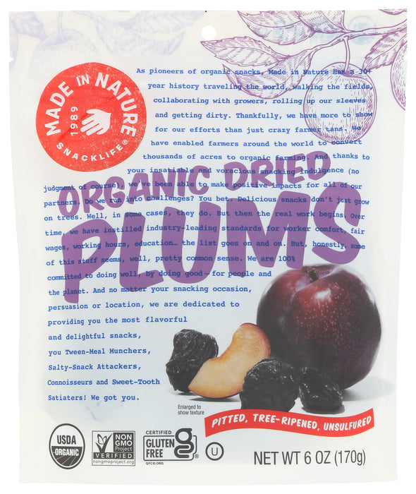 Dried Plums, Org, GF, 6 oz