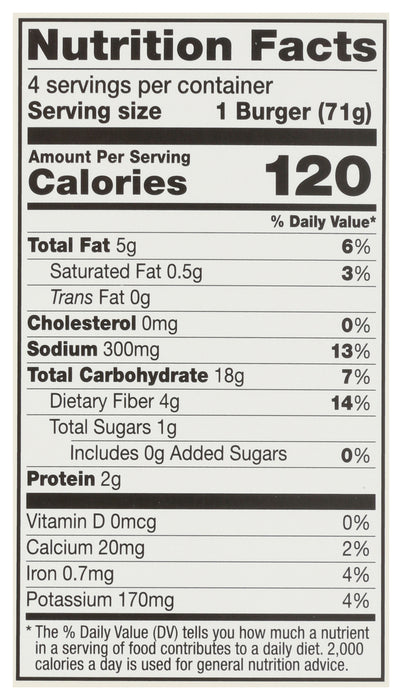 Mushroom Risotto Veggie Burger, V, GF,  10 oz