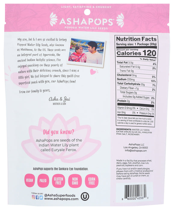 Popped Water Lily Seeds, Himalaya Pink Salt, 1 oz