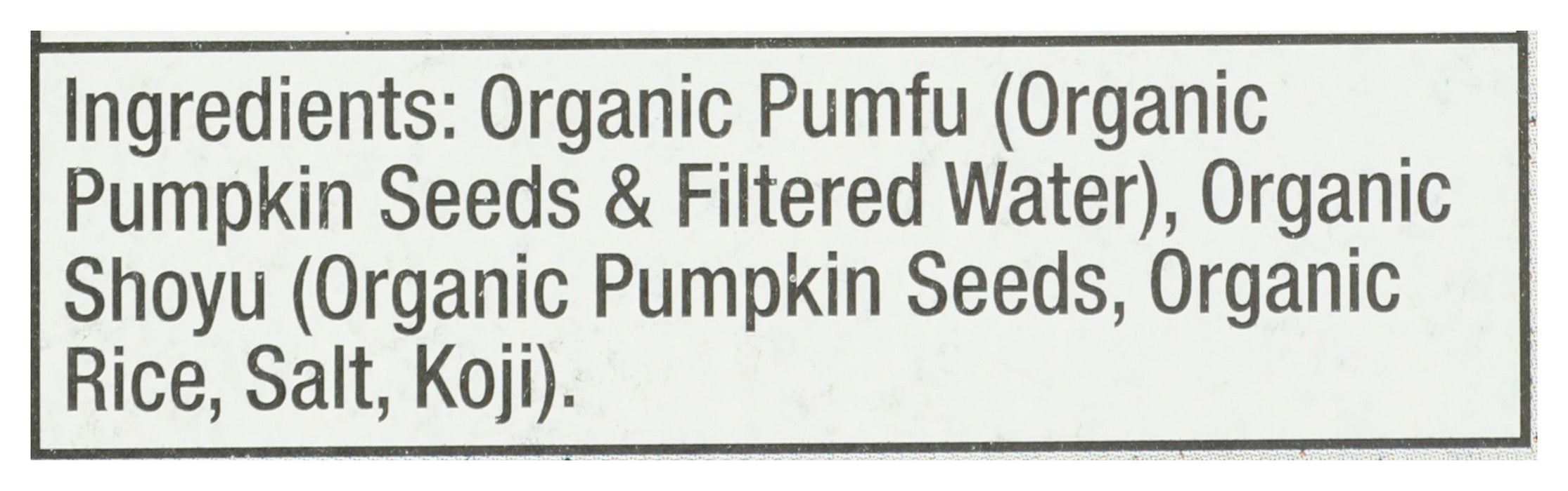 PUMFU Pumpkin Seed Tofu, Shoyu, 8 oz