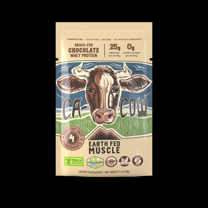Ca-Cow Chocolate Whey Protein, GF, single serve, 1.1 oz