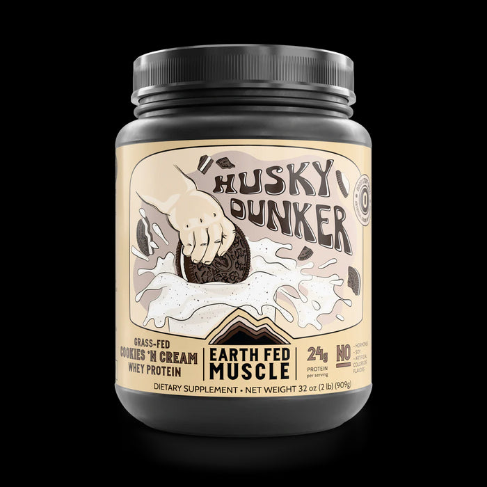 Husky Dunker Cookies and Cream Whey Protein, 26 serve/32 oz