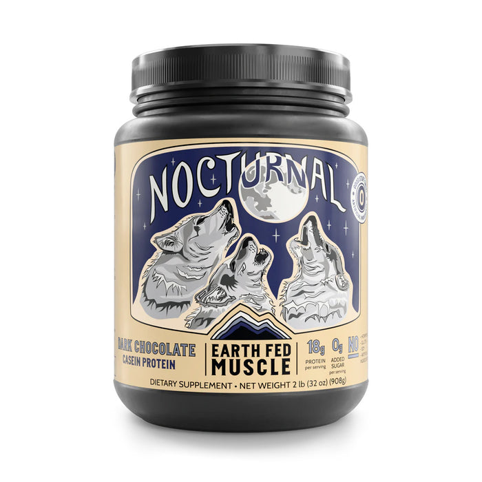 Nocturnal Dark Chocolate Casein Protein GF, 22 serv/32 oz