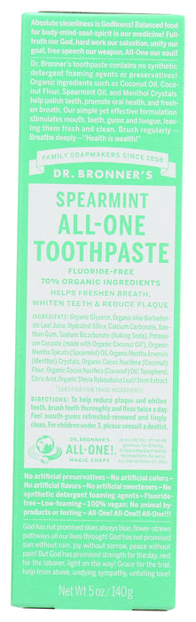 All-One Toothpaste, Spearmint, 5 oz