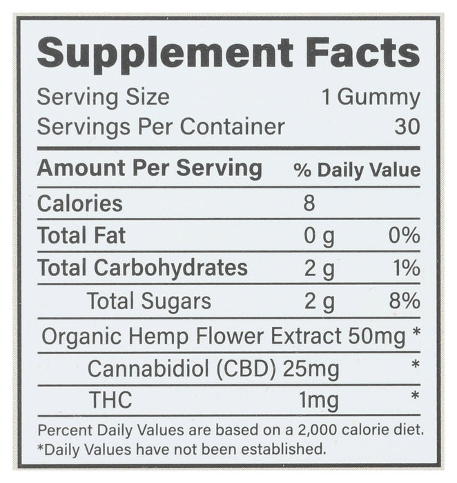 Full Spectrum Hemp Gummies 750mg, Berry, Org, 30 gummy